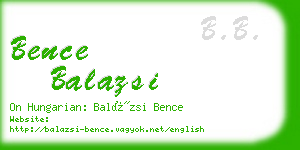 bence balazsi business card